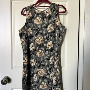 Charlotte Russe 90s Women's grunge grey mini floral dress